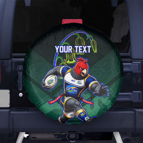 Personalized ACT Oztag Spare Tire Cover Australian Capital Territory Gang-gang Cockatoo Mascot Floral