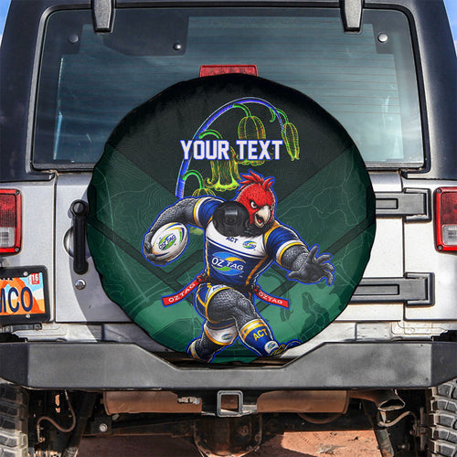 Personalized ACT Oztag Spare Tire Cover Australian Capital Territory Gang-gang Cockatoo Mascot Floral