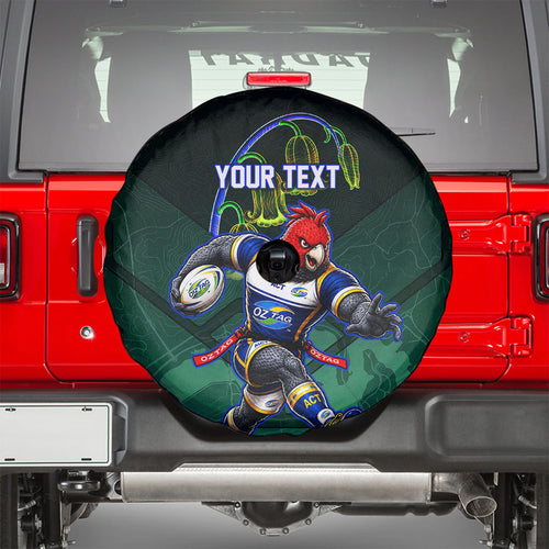 Personalized ACT Oztag Spare Tire Cover Australian Capital Territory Gang-gang Cockatoo Mascot Floral