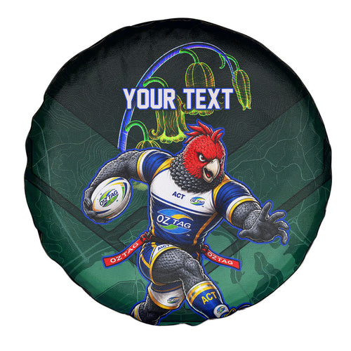 Personalized ACT Oztag Spare Tire Cover Australian Capital Territory Gang-gang Cockatoo Mascot Floral