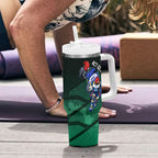 Personalized ACT Oztag Tumbler With Handle Australian Capital Territory Gang-gang Cockatoo Mascot Floral