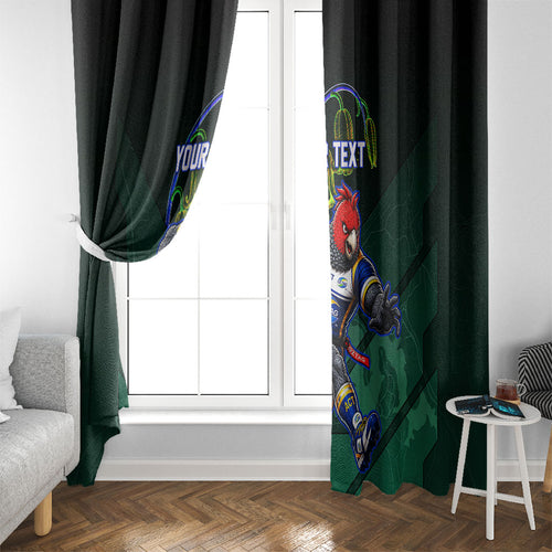 Personalized ACT Oztag Window Curtain Australian Capital Territory Gang-gang Cockatoo Mascot Floral