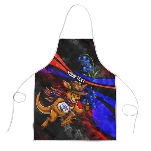 Personalized Australian Capital Territory Oztag Apron ACT Canberra Kangaroo Mascot Royal Bluebell