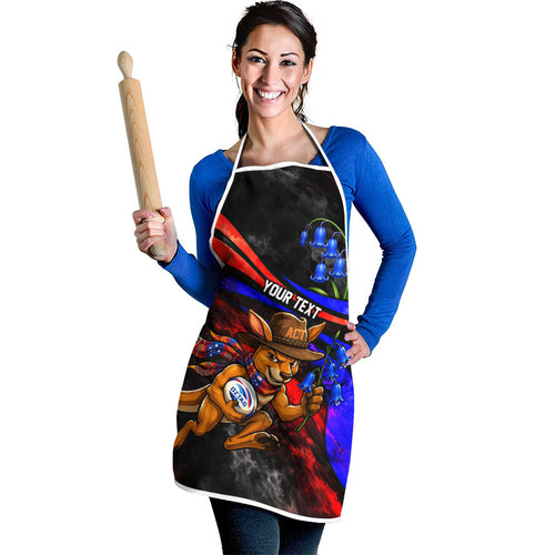 Personalized Australian Capital Territory Oztag Apron ACT Canberra Kangaroo Mascot Royal Bluebell