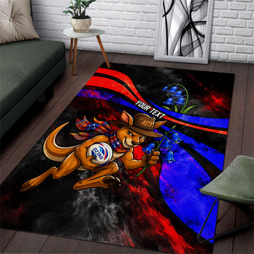 Personalized Australian Capital Territory Oztag Area Rug ACT Canberra Kangaroo Mascot Royal Bluebell