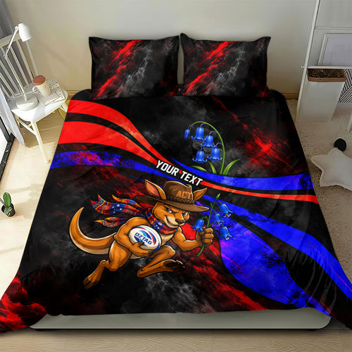 Personalized Australian Capital Territory Oztag Bedding Set ACT Canberra Kangaroo Mascot Royal Bluebell
