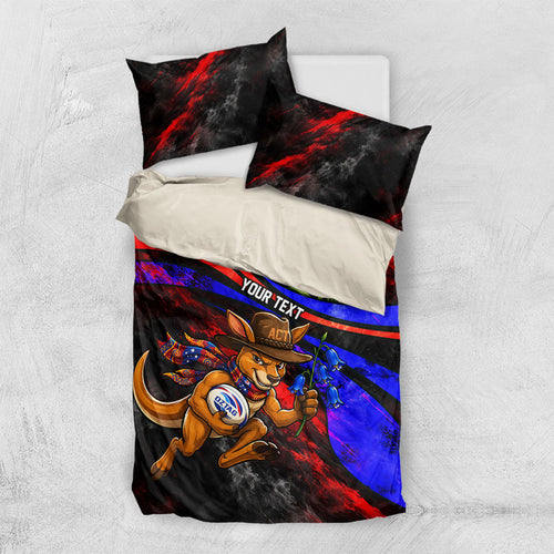 Personalized Australian Capital Territory Oztag Bedding Set ACT Canberra Kangaroo Mascot Royal Bluebell