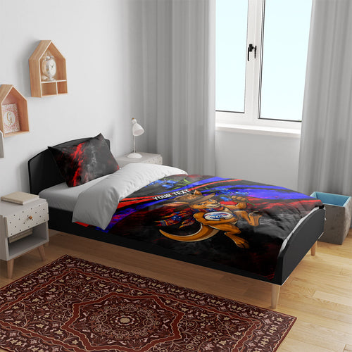 Personalized Australian Capital Territory Oztag Bedding Set ACT Canberra Kangaroo Mascot Royal Bluebell