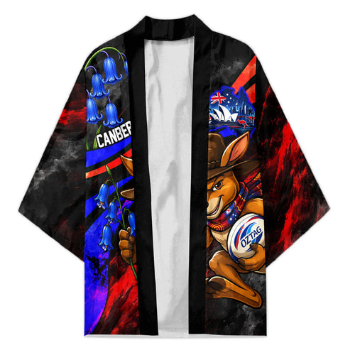 Personalized Australian Capital Territory Oztag Kimono ACT Canberra Kangaroo Mascot Royal Bluebell