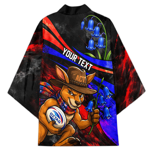 Personalized Australian Capital Territory Oztag Kimono ACT Canberra Kangaroo Mascot Royal Bluebell