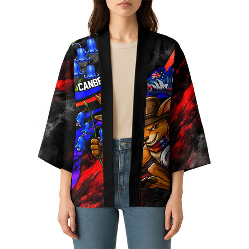 Personalized Australian Capital Territory Oztag Kimono ACT Canberra Kangaroo Mascot Royal Bluebell