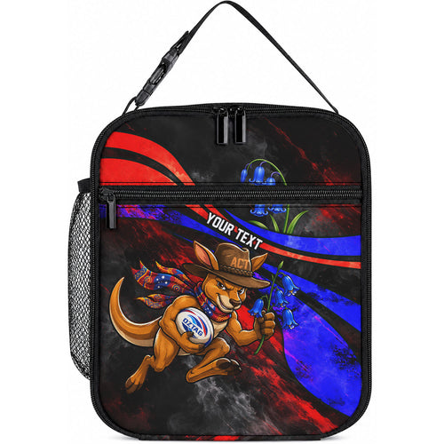 Personalized Australian Capital Territory Oztag Lunch Bag ACT Canberra Kangaroo Mascot Royal Bluebell