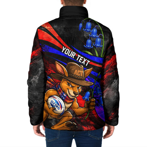 Personalized Australian Capital Territory Oztag Padded Jacket ACT Canberra Kangaroo Mascot Royal Bluebell