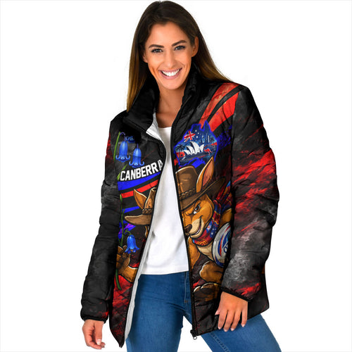 Personalized Australian Capital Territory Oztag Padded Jacket ACT Canberra Kangaroo Mascot Royal Bluebell