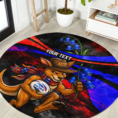 Personalized Australian Capital Territory Oztag Round Carpet ACT Canberra Kangaroo Mascot Royal Bluebell