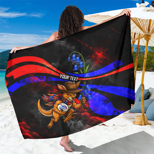 Personalized Australian Capital Territory Oztag Sarong ACT Canberra Kangaroo Mascot Royal Bluebell