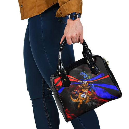 Personalized Australian Capital Territory Oztag Shoulder Handbag ACT Canberra Kangaroo Mascot Royal Bluebell