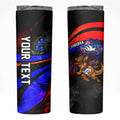 Personalized Australian Capital Territory Oztag Skinny Tumbler ACT Canberra Kangaroo Mascot Royal Bluebell