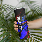 Personalized Australian Capital Territory Oztag Skinny Tumbler ACT Canberra Kangaroo Mascot Royal Bluebell