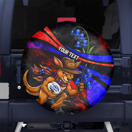 Personalized Australian Capital Territory Oztag Spare Tire Cover ACT Canberra Kangaroo Mascot Royal Bluebell