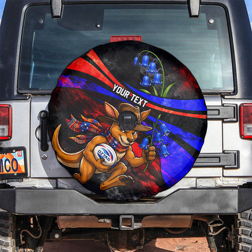 Personalized Australian Capital Territory Oztag Spare Tire Cover ACT Canberra Kangaroo Mascot Royal Bluebell