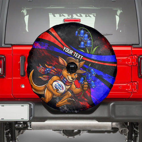 Personalized Australian Capital Territory Oztag Spare Tire Cover ACT Canberra Kangaroo Mascot Royal Bluebell
