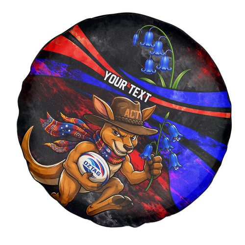 Personalized Australian Capital Territory Oztag Spare Tire Cover ACT Canberra Kangaroo Mascot Royal Bluebell
