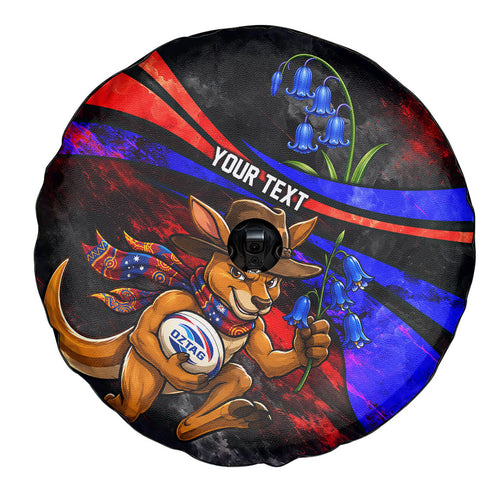 Personalized Australian Capital Territory Oztag Spare Tire Cover ACT Canberra Kangaroo Mascot Royal Bluebell