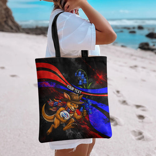 Personalized Australian Capital Territory Oztag Tote Bag ACT Canberra Kangaroo Mascot Royal Bluebell
