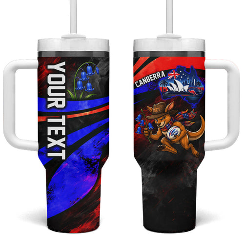 Personalized Australian Capital Territory Oztag Tumbler With Handle ACT Canberra Kangaroo Mascot Royal Bluebell
