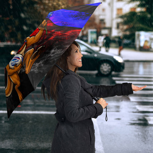 Personalized Australian Capital Territory Oztag Umbrella ACT Canberra Kangaroo Mascot Royal Bluebell