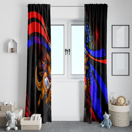 Personalized Australian Capital Territory Oztag Window Curtain ACT Canberra Kangaroo Mascot Royal Bluebell