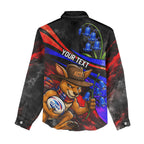 Personalized Australian Capital Territory Oztag Women Casual Shirt ACT Canberra Kangaroo Mascot Royal Bluebell