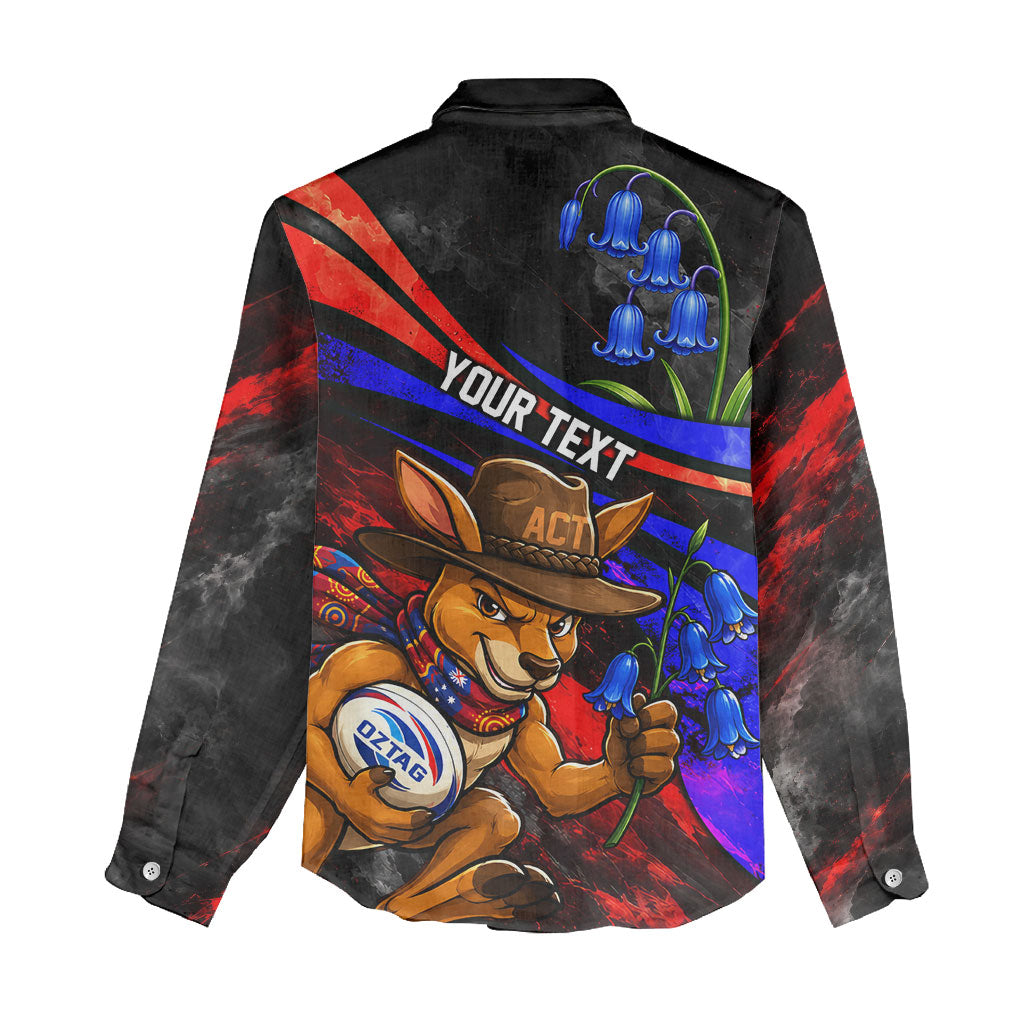 Personalized Australian Capital Territory Oztag Women Casual Shirt ACT Canberra Kangaroo Mascot Royal Bluebell