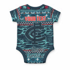Personalized Carlton Blues Superhero Santa Christmas Baby Onesie Knit Pattern Festive Footy