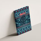 Personalized Carlton Blues Superhero Santa Christmas Canvas Wall Art Knit Pattern Festive Footy