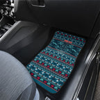 Personalized Carlton Blues Superhero Santa Christmas Car Mats Knit Pattern Festive Footy