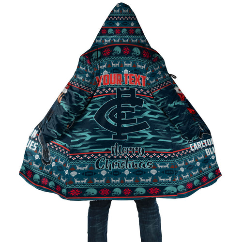 Personalized Carlton Blues Superhero Santa Christmas Cloak Knit Pattern Festive Footy