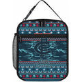 Personalized Carlton Blues Superhero Santa Christmas Lunch Bag Knit Pattern Festive Footy