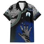 Black And White Aboriginal - Torres Strait Islanders Flag Family Matching Tank Maxi Dress and Hawaiian Shirt TS04