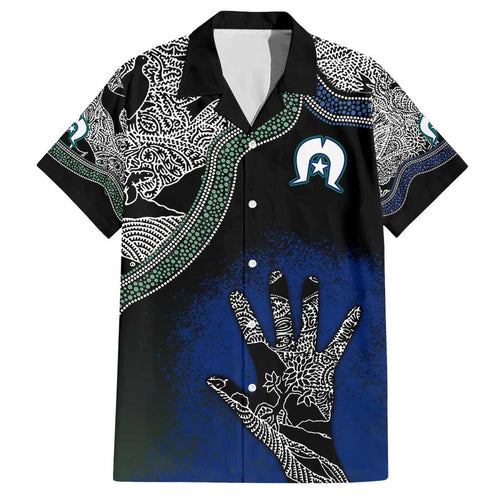 Black And White Aboriginal - Torres Strait Islanders Flag Hawaiian Shirt TS04