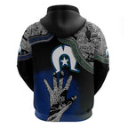 Black And White Aboriginal - Torres Strait Islanders Flag Hoodie TS04