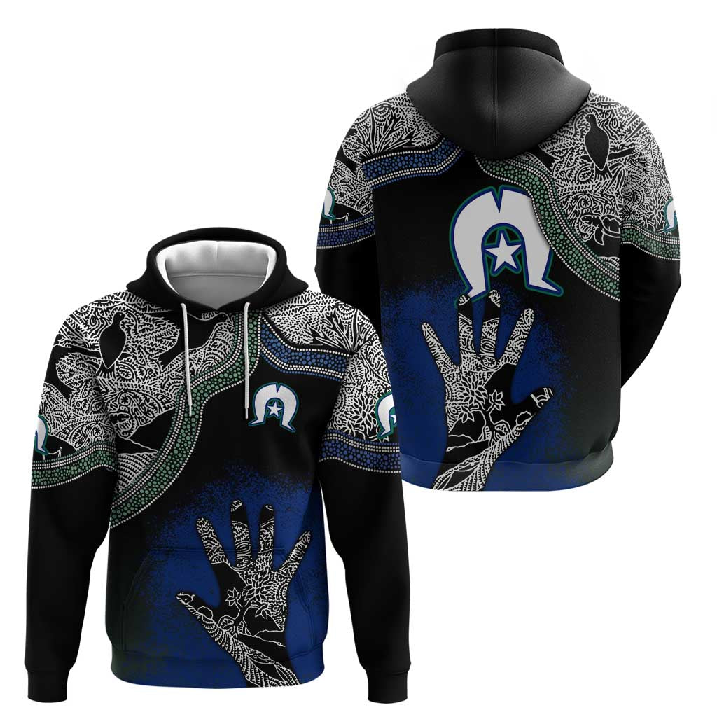 Black And White Aboriginal - Torres Strait Islanders Flag Hoodie TS04