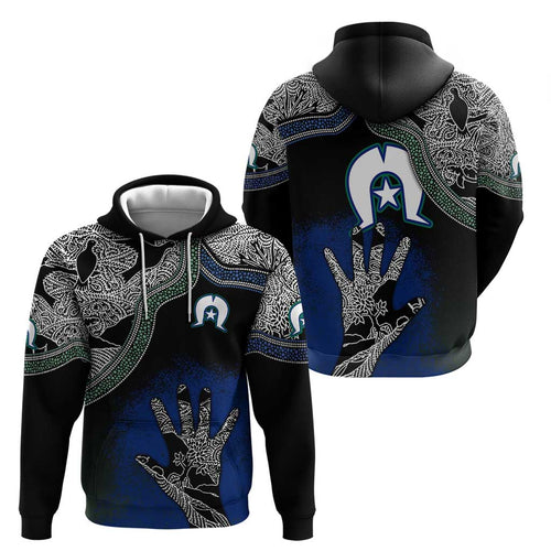 Black And White Aboriginal - Torres Strait Islanders Flag Hoodie TS04