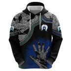 Black And White Aboriginal - Torres Strait Islanders Flag Hoodie TS04