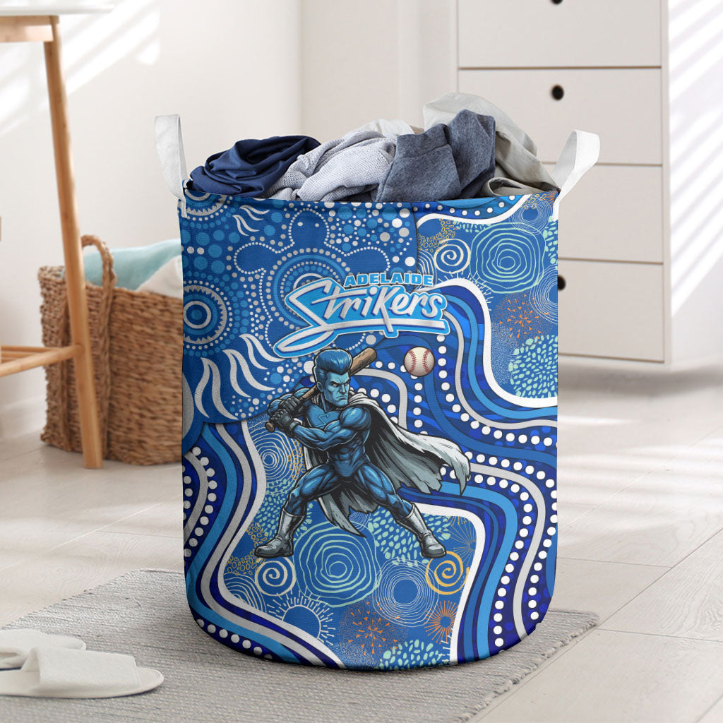Adelaide Strikers Laundry Basket Indigenous Dot Art Superhero Batter Tribal Pattern