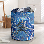 Adelaide Strikers Laundry Basket Indigenous Dot Art Superhero Batter Tribal Pattern