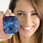 Adelaide Strikers AirPods Case Indigenous Dot Art Superhero Batter Tribal Pattern