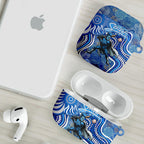 Adelaide Strikers AirPods Case Indigenous Dot Art Superhero Batter Tribal Pattern