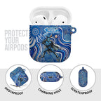 Adelaide Strikers AirPods Case Indigenous Dot Art Superhero Batter Tribal Pattern